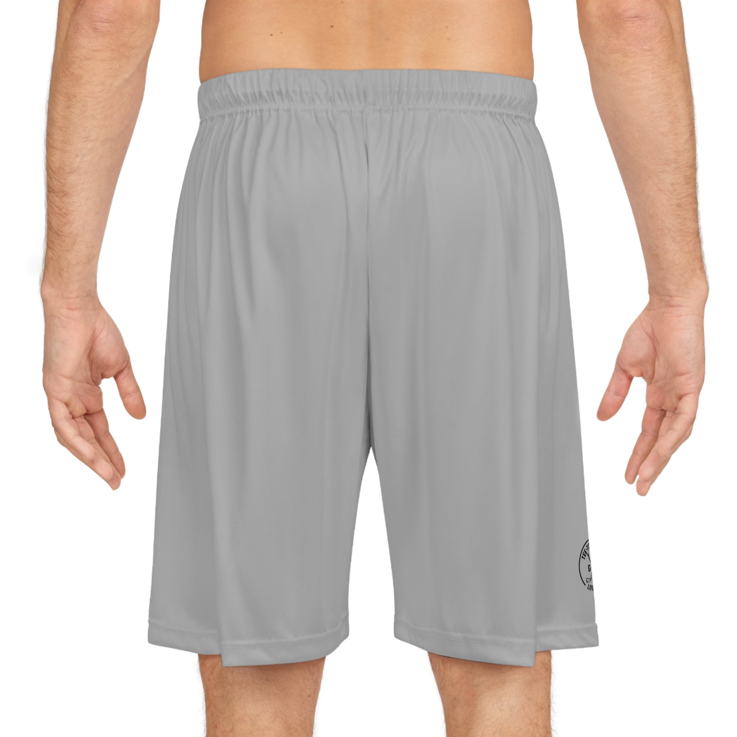 Tee‑Toxicated Golf Shorts | Minimal Gray Performance Hem‑Logo Edition