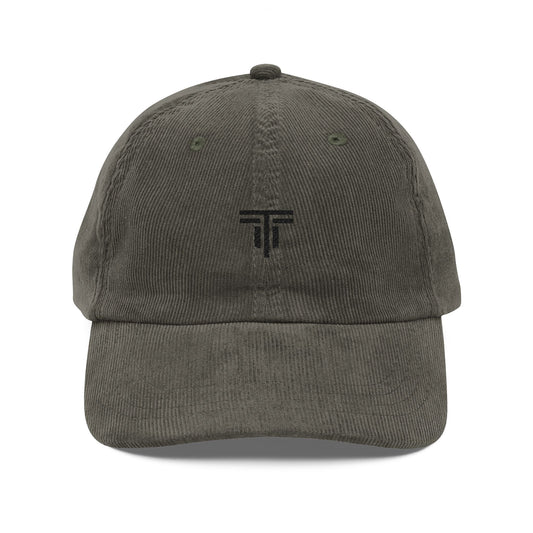 Vintage Corduroy Golf Cap — Low‑Profile, Embroidered Detail