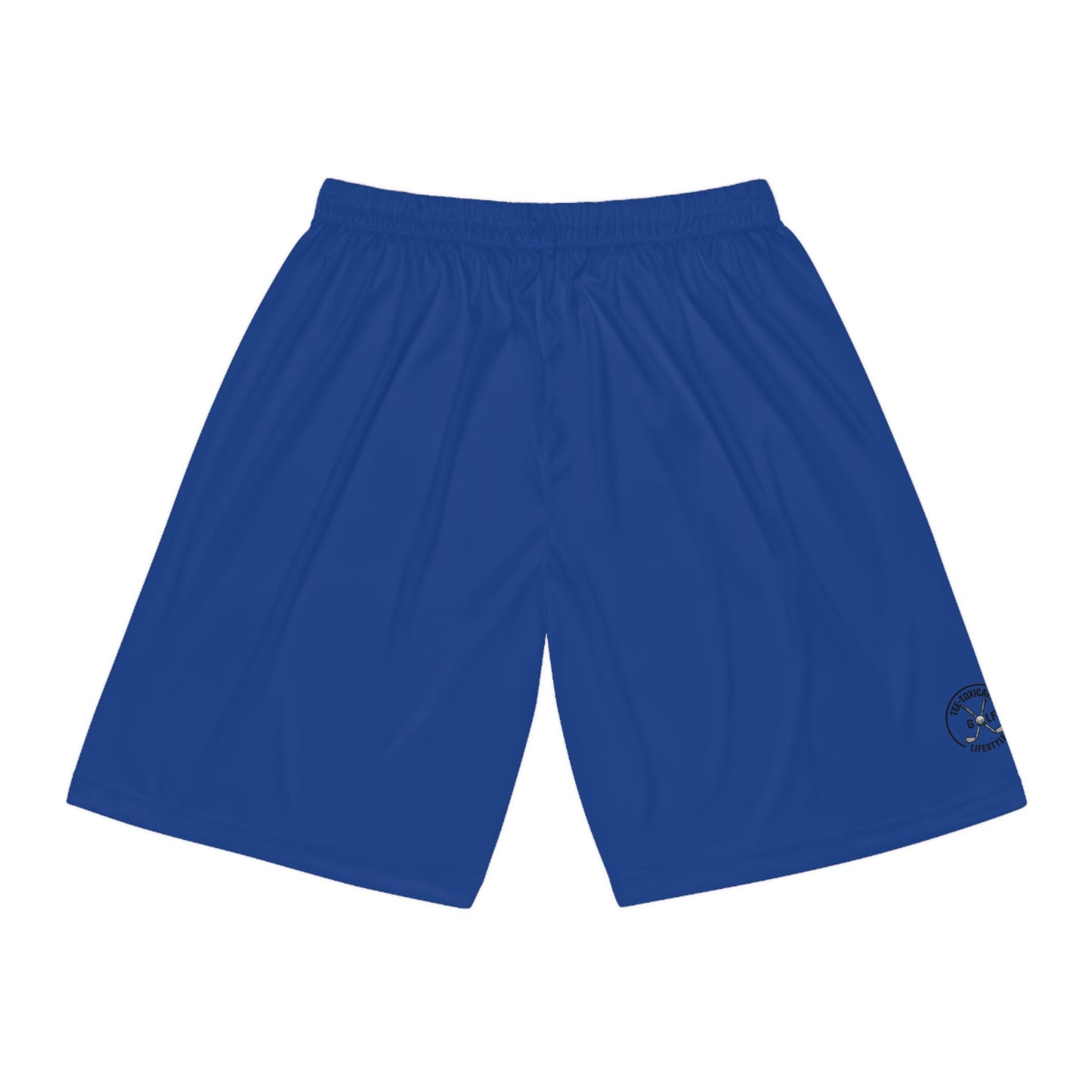 Tee‑Toxicated Golf Shorts | Royal Blue Performance Hem‑Logo Edition