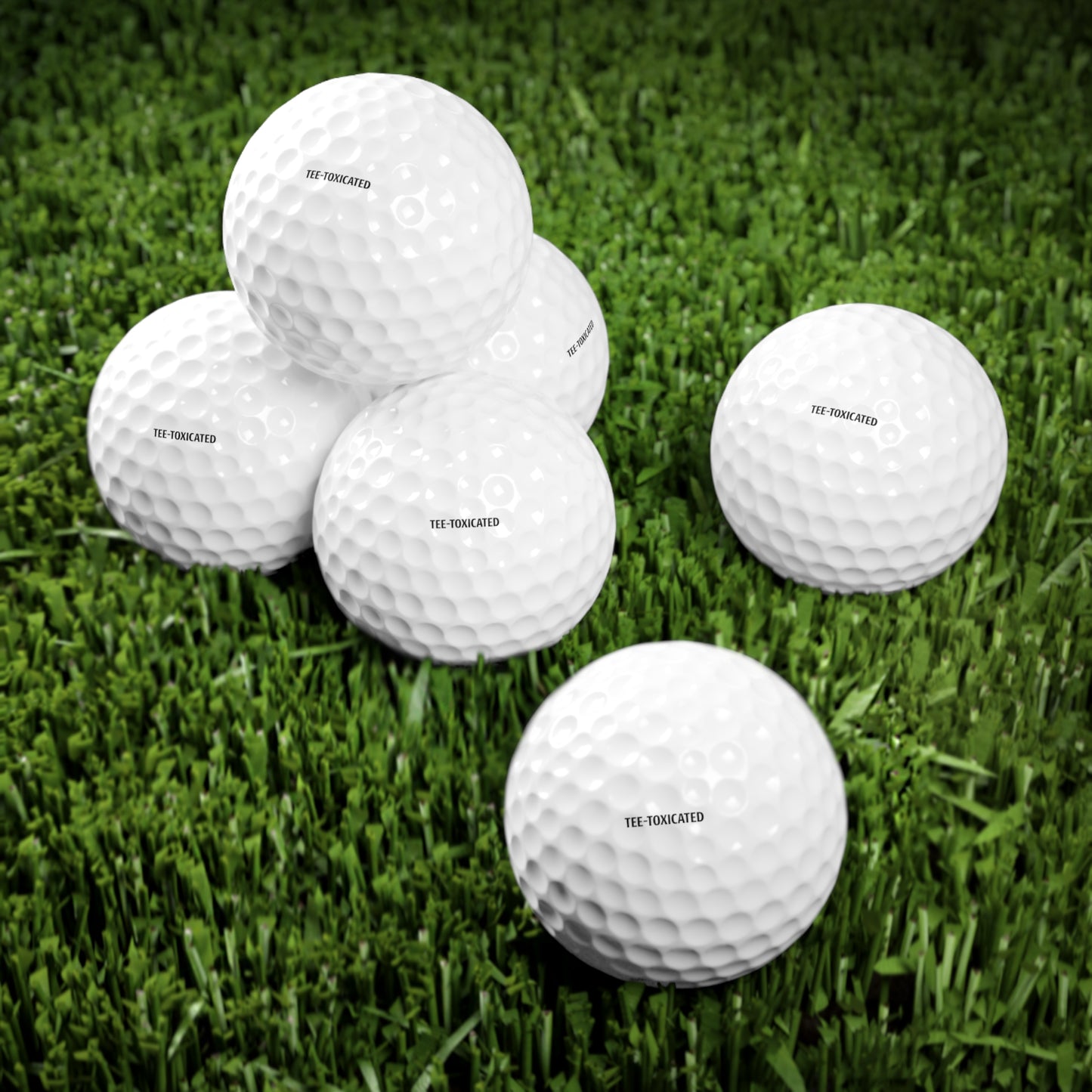 Tee‑Toxicated Signature Golf Balls – 6pc Surlyn Performance Set