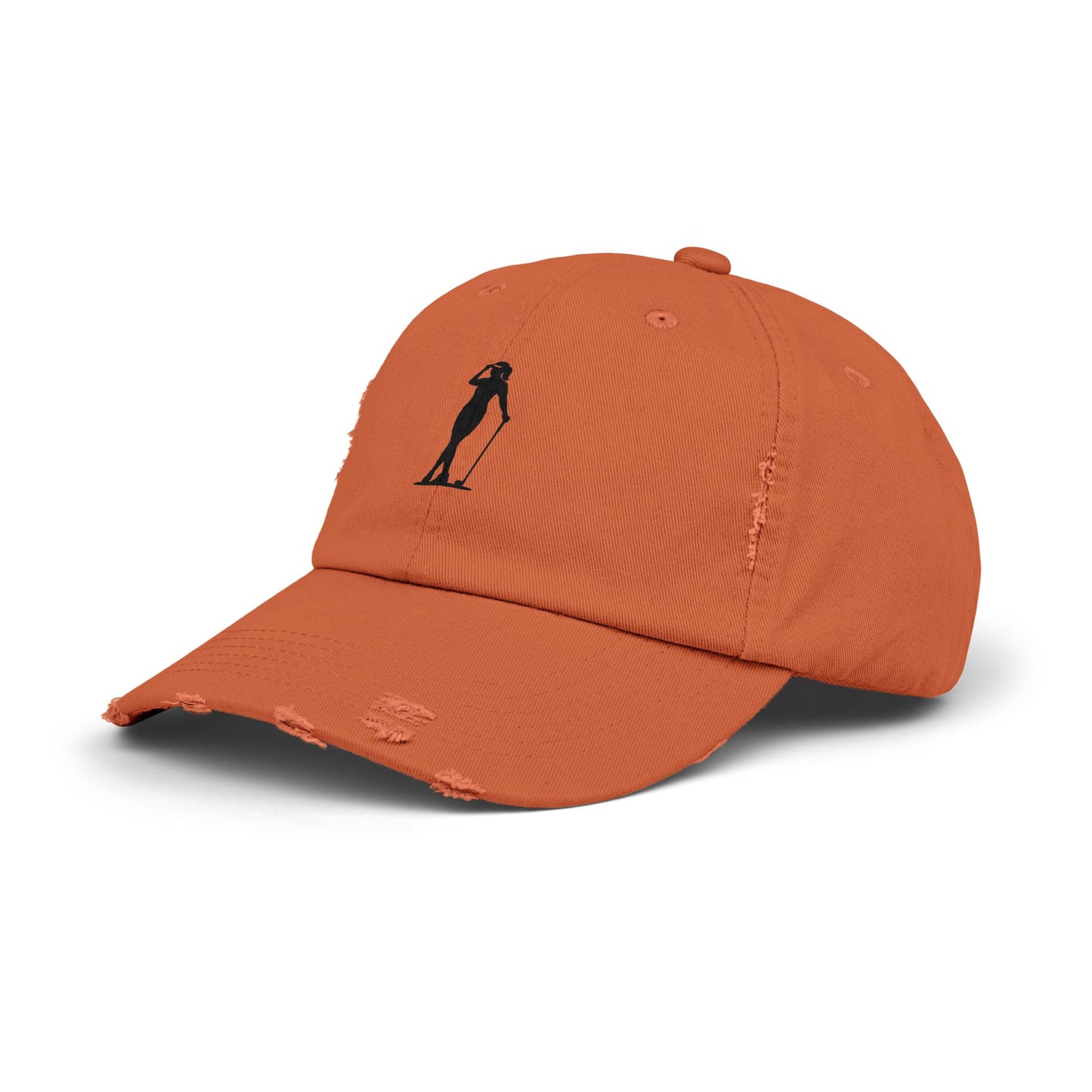 Chipsey O’Malley Distressed Baseball Cap — Visor Flick Silhouette