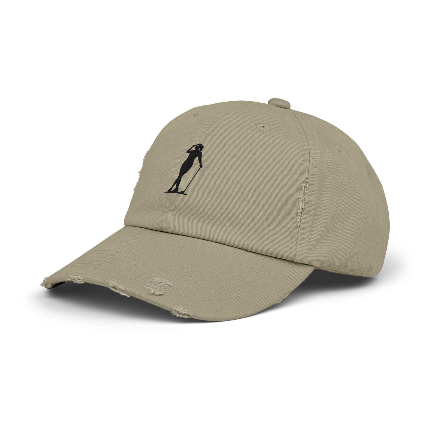 Chipsey O’Malley Distressed Baseball Cap — Visor Flick Silhouette