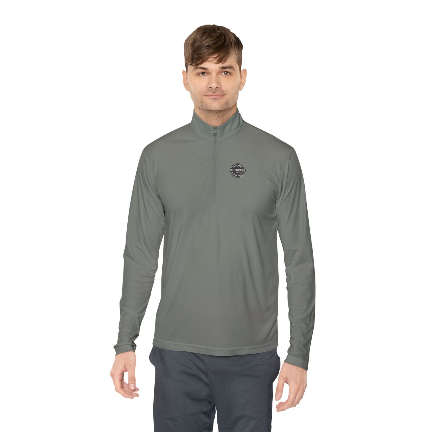 Embroidered Circle Logo Quarter-Zip Pullover