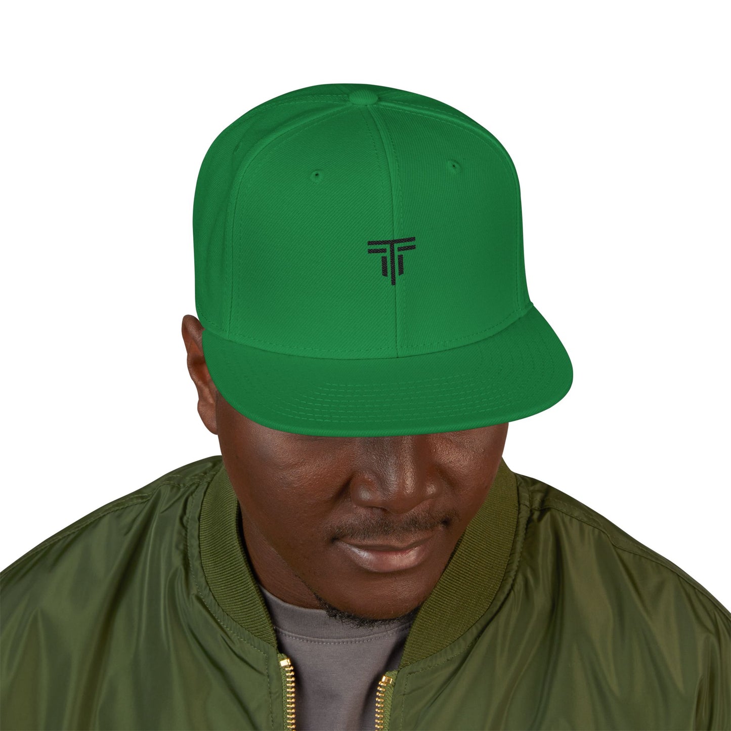Premium Flat‑Brim Snapback — Structured Fit, Embroidered Patch