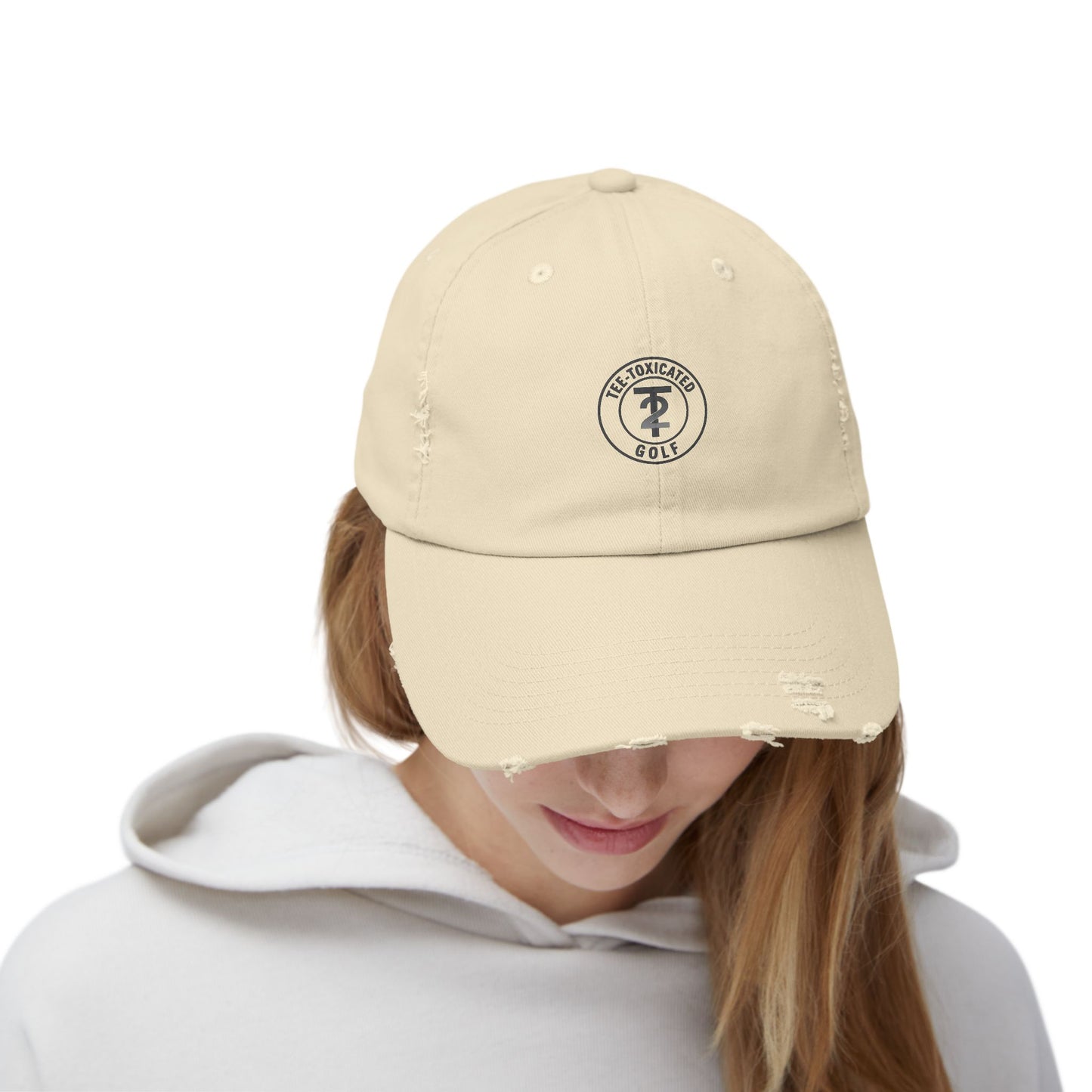 Copy of Distressed Golf Cap — "Tee-Toxicated Lifestyle" Embroidered Dad Hat