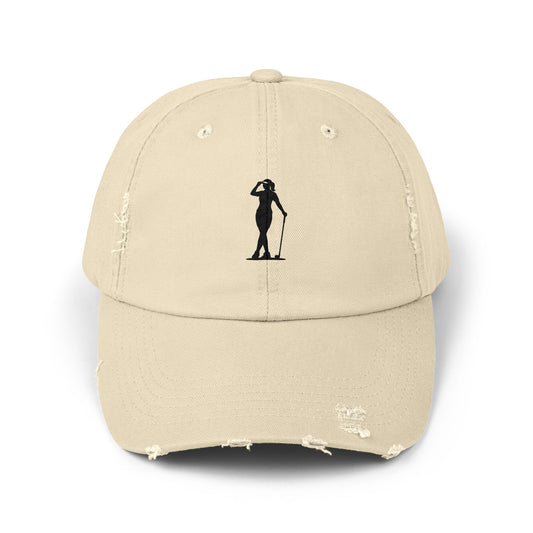 Chipsey O’Malley Distressed Baseball Cap — Visor Flick Silhouette