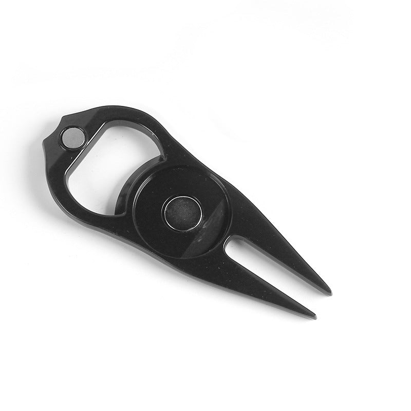 Metal Divot Repair Tool with Magnetic Ball Marker & Bottle Opener