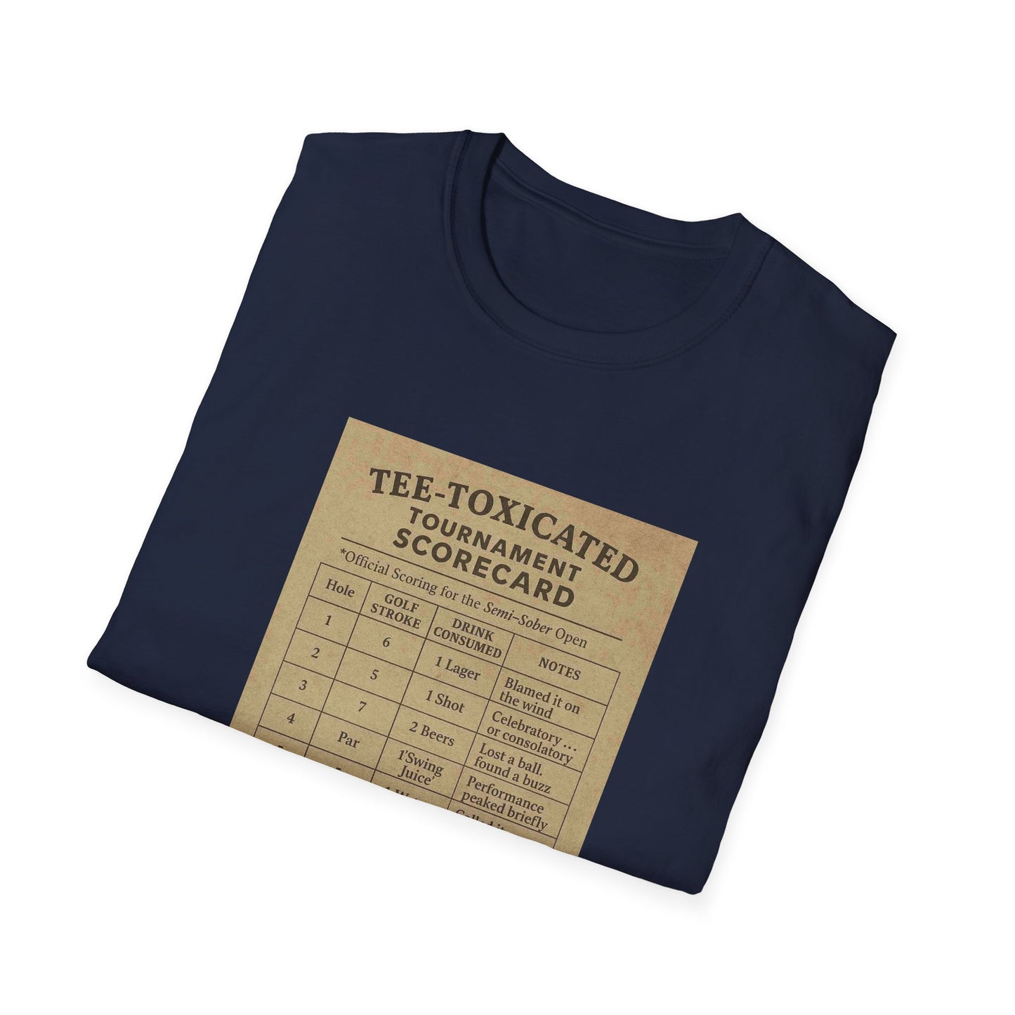 TEE-TOXICATED TOURNAMENT SCORECARD Official Scoring for the Semi-Sober Open