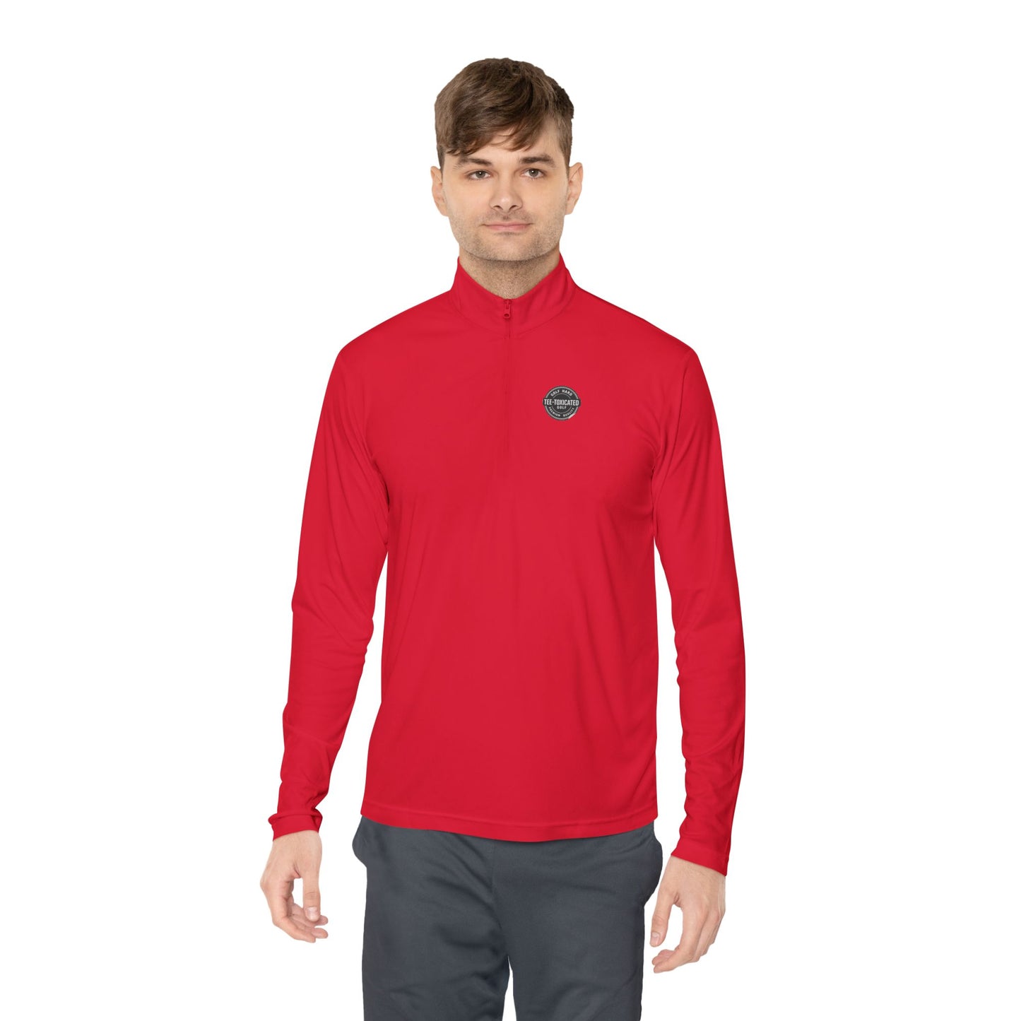Embroidered Circle Logo Quarter-Zip Pullover