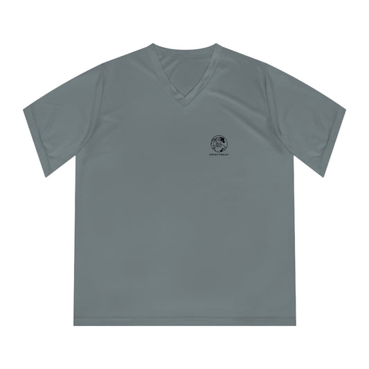 Women’s V‑Neck Performance Tee — Lightweight, UPF 40+, Clean Left‑Chest Emblem
