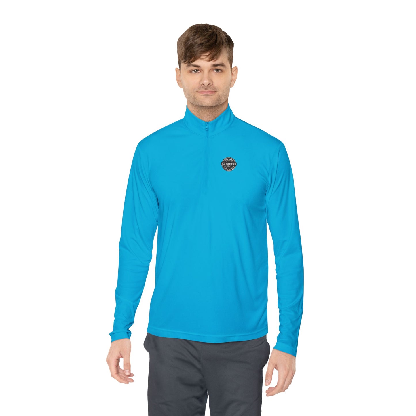 Embroidered Circle Logo Quarter-Zip Pullover