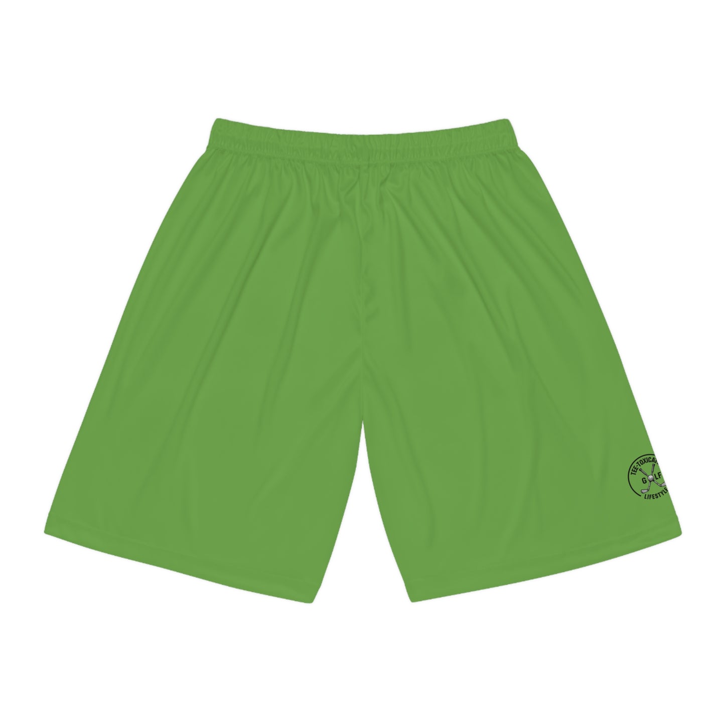 Tee‑Toxicated Golf Shorts | Lime Green Performance Hem‑Logo Edition