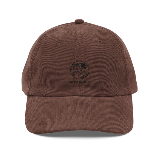 Tee‑Toxicated Corduroy Course Cap — Vintage Low‑Profile Hat with Embroidered Logo