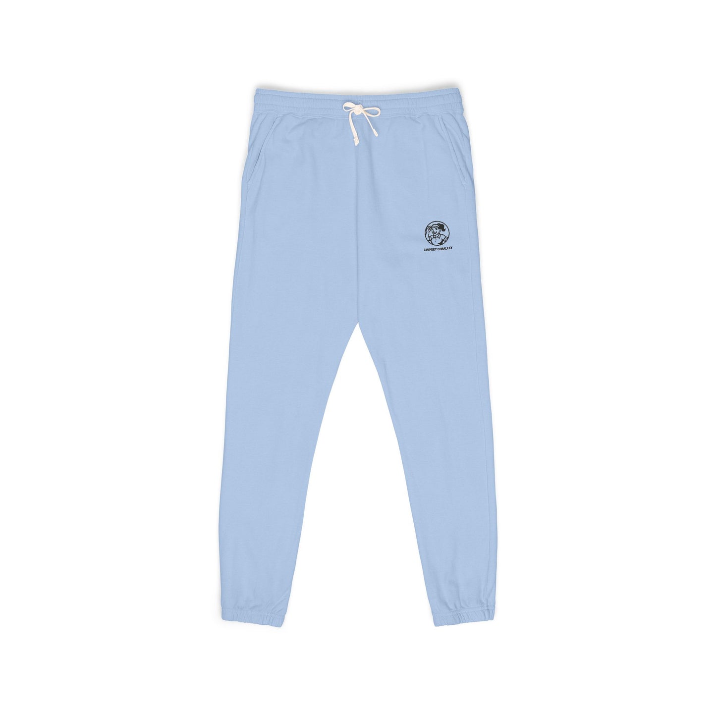 Chipsey O’Malley Embroidered Fleece Joggers — Women’s Garment‑Dyed Sweatpants