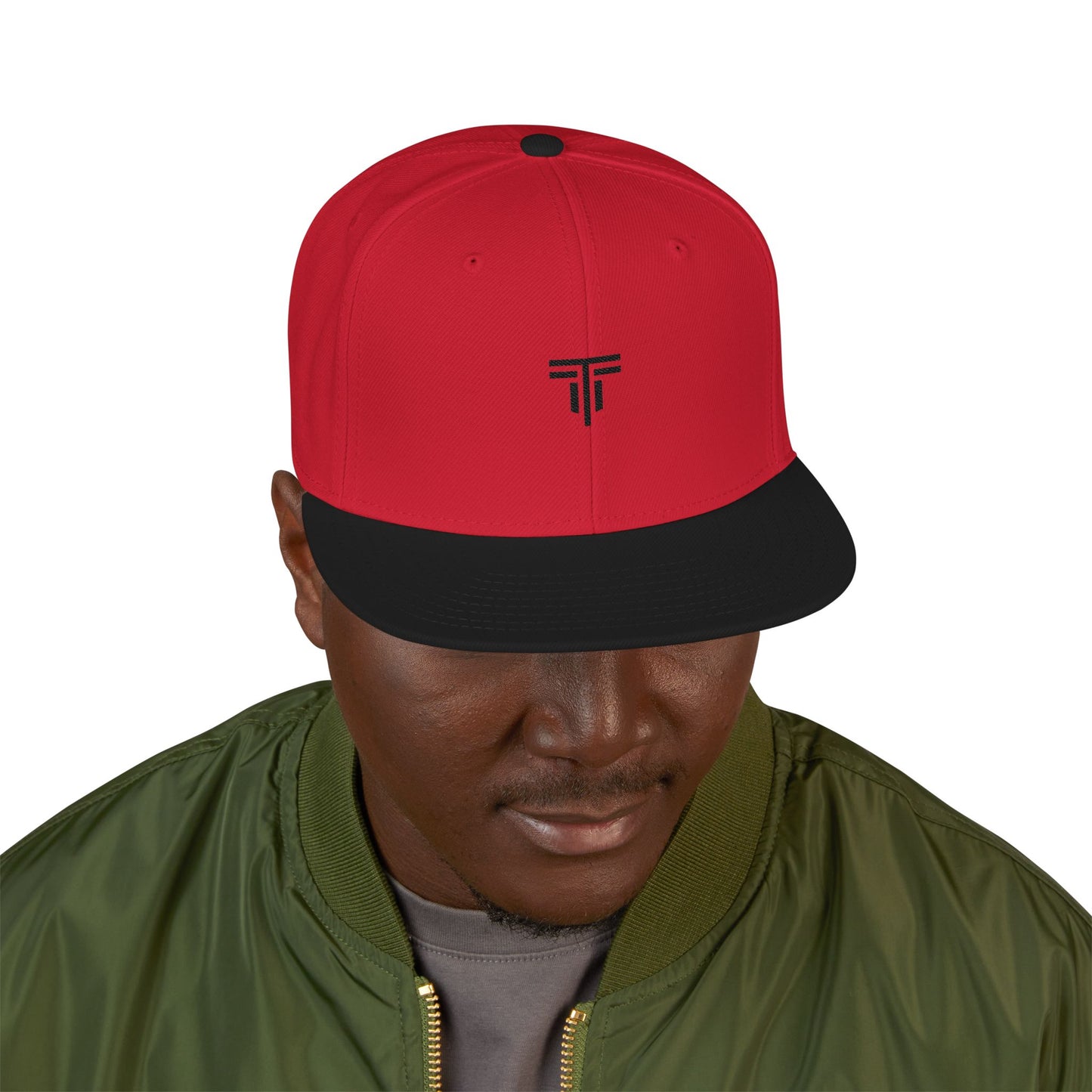 Premium Flat‑Brim Snapback — Structured Fit, Embroidered Patch