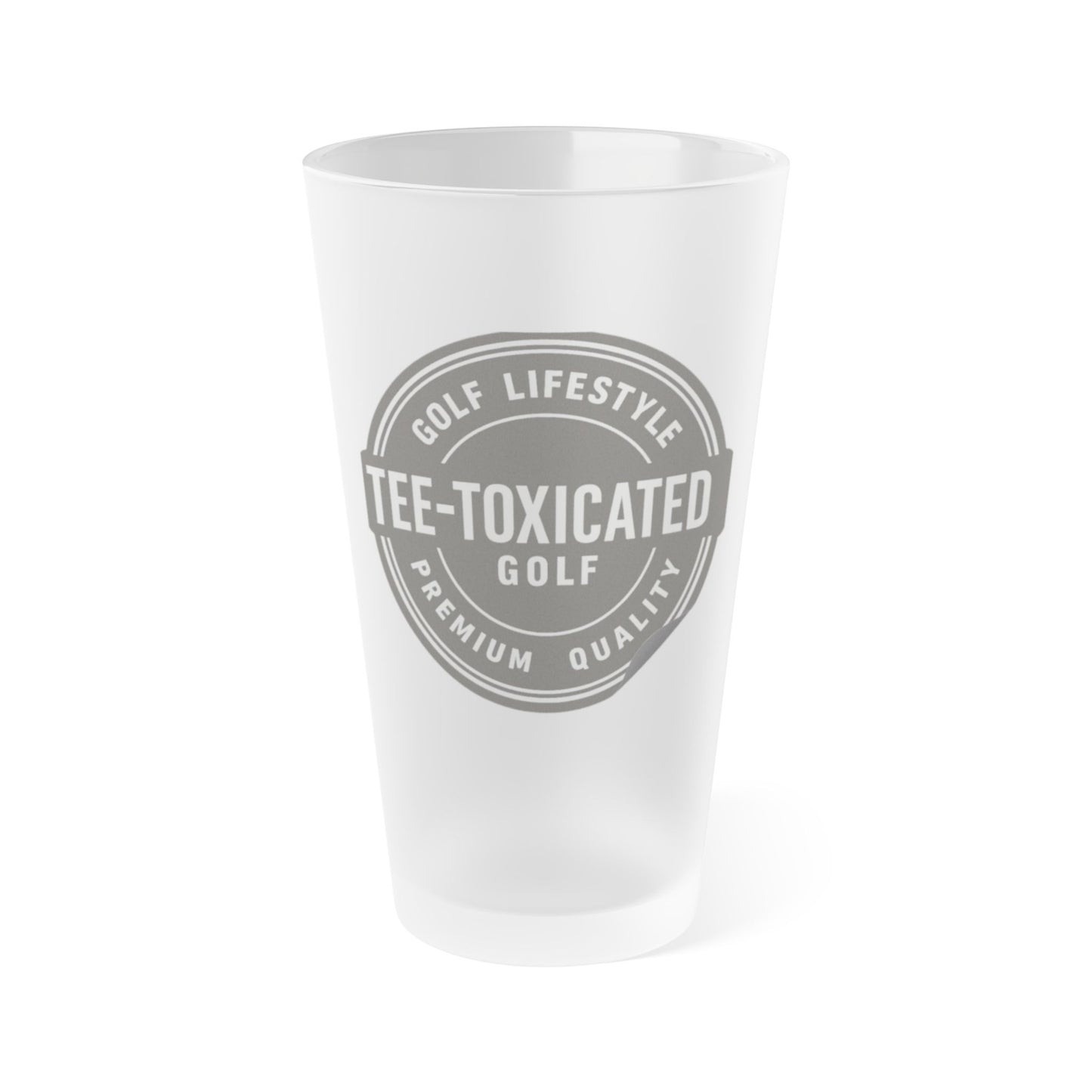 Frosted Pint Glass – 16oz 'Tee-Toxicated Golf' Logo Beer Glass