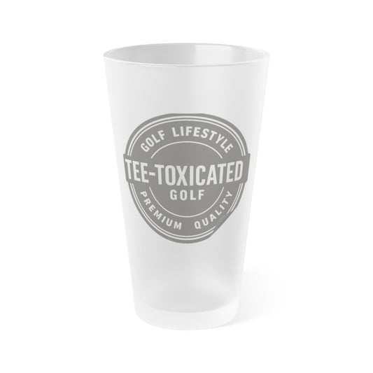Frosted Pint Glass – 16oz 'Tee-Toxicated Golf' Logo Beer Glass