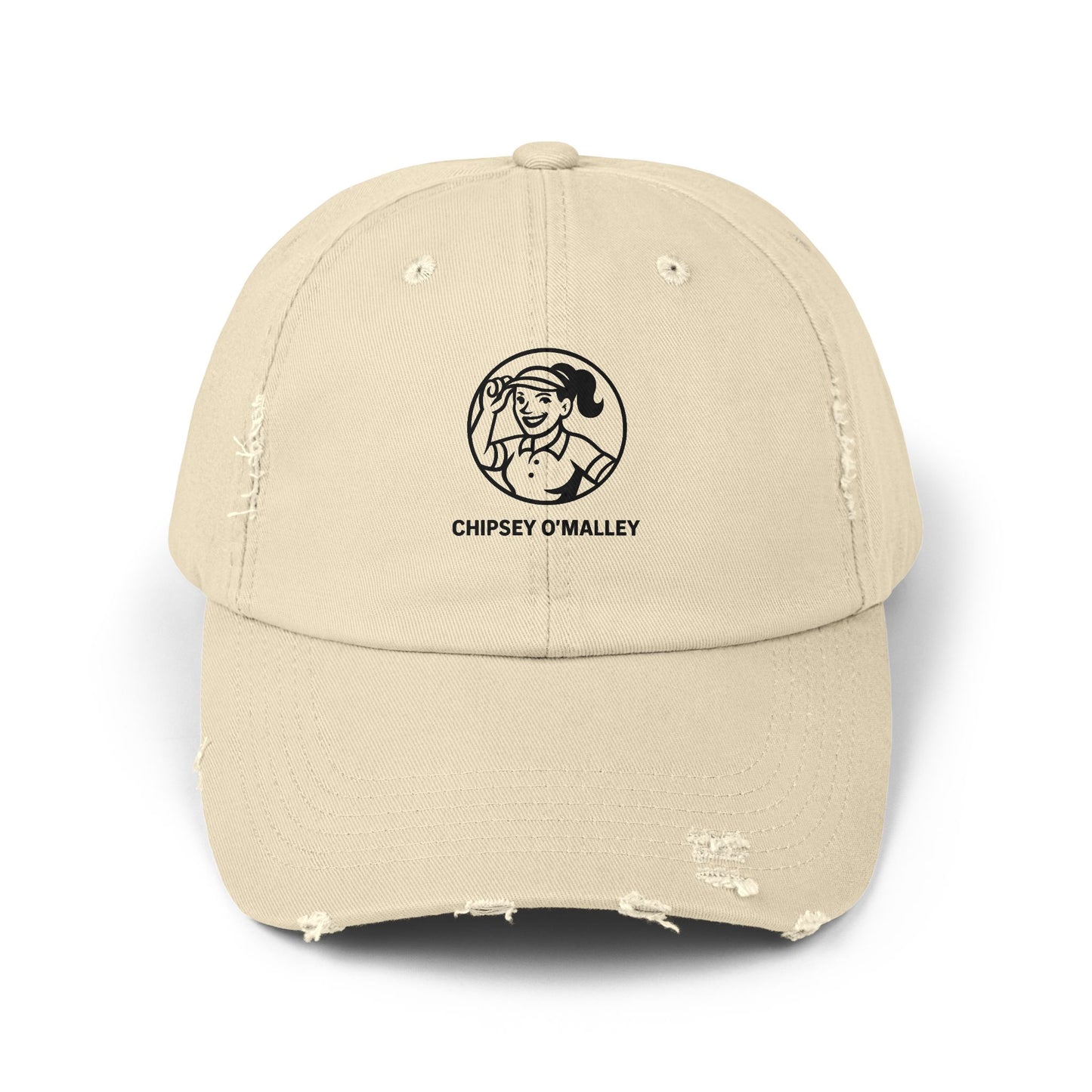 Distressed Logo Baseball Cap — Chipsy O'Malley Retro Patch Hat