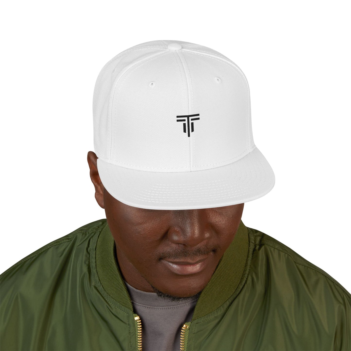 Premium Flat‑Brim Snapback — Structured Fit, Embroidered Patch