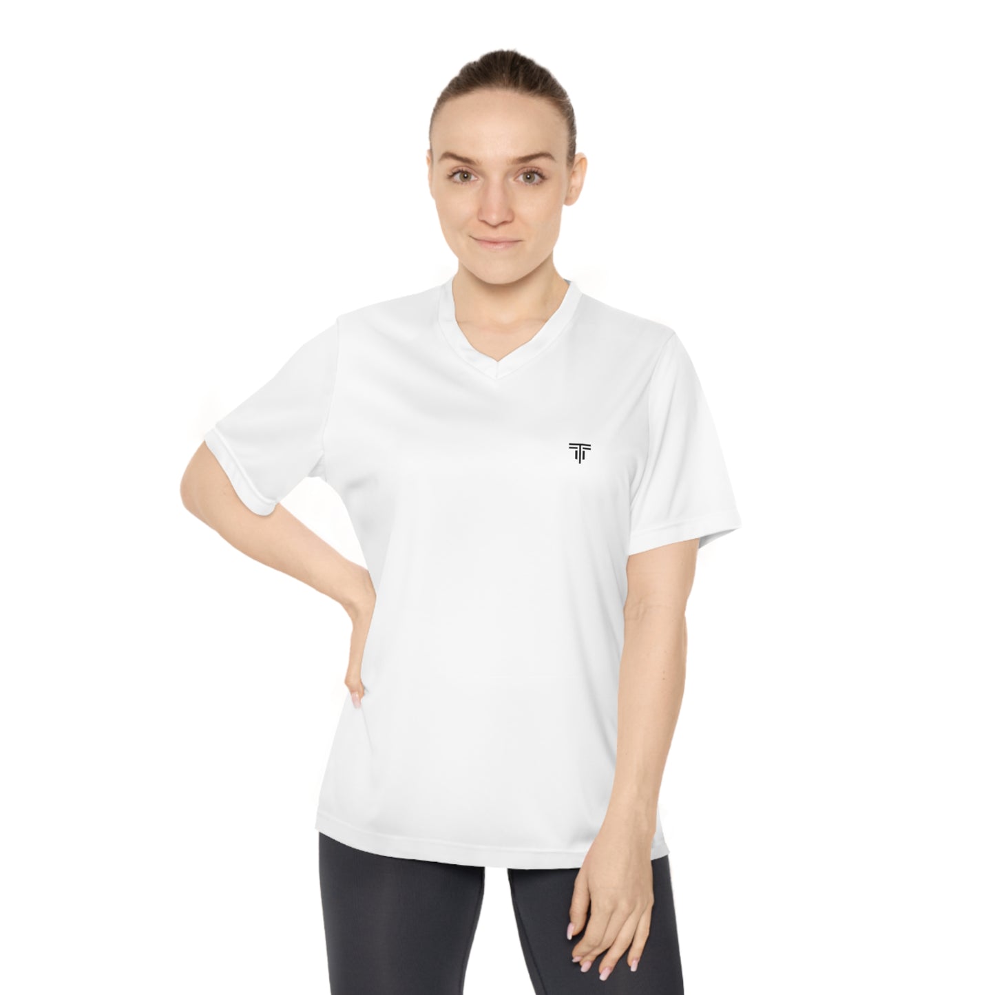 Women’s V‑Neck Performance Tee — Lightweight, UPF 40+, Left‑Chest Emblem