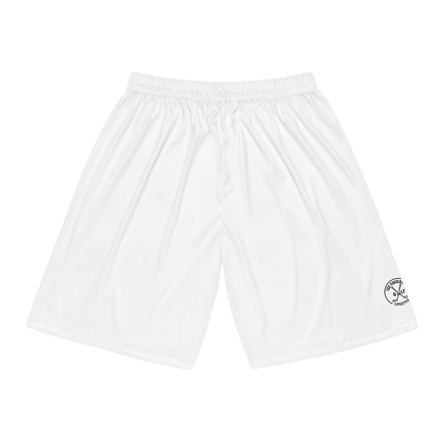 Tee‑Toxicated Golf Shorts | White Performance Hem‑Logo Edition