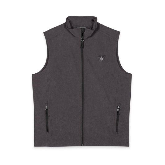 Men's Charcoal Soft Shell Vest — Water‑Resistant, Warm, Everyday Layer