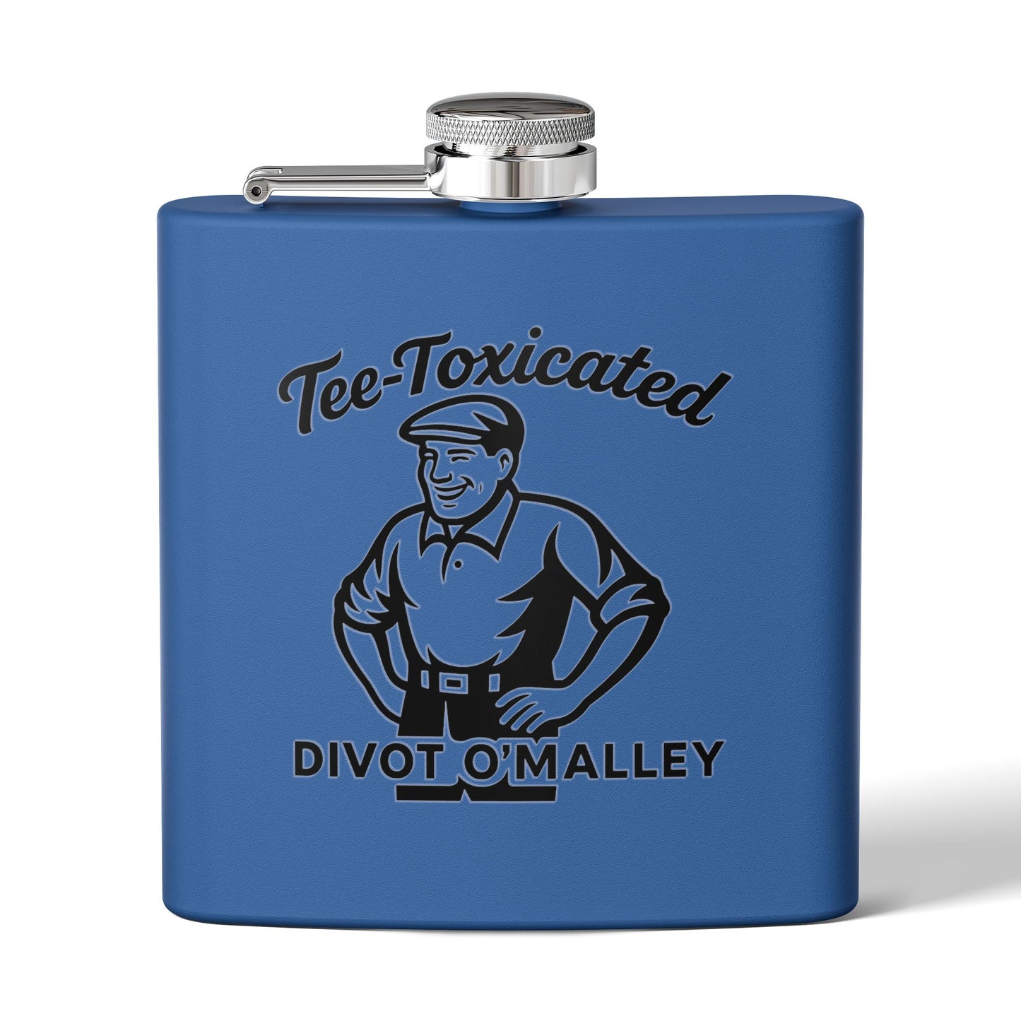 Flask — 'Tee-Toxicated Divot O'Malley' Golf Stainless Steel Hip Flask (6oz)