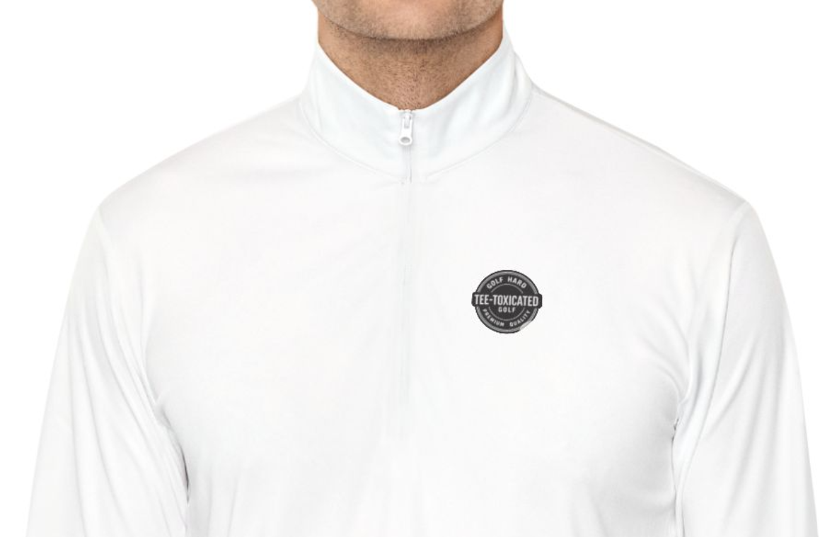 Embroidered Circle Logo Quarter-Zip Pullover