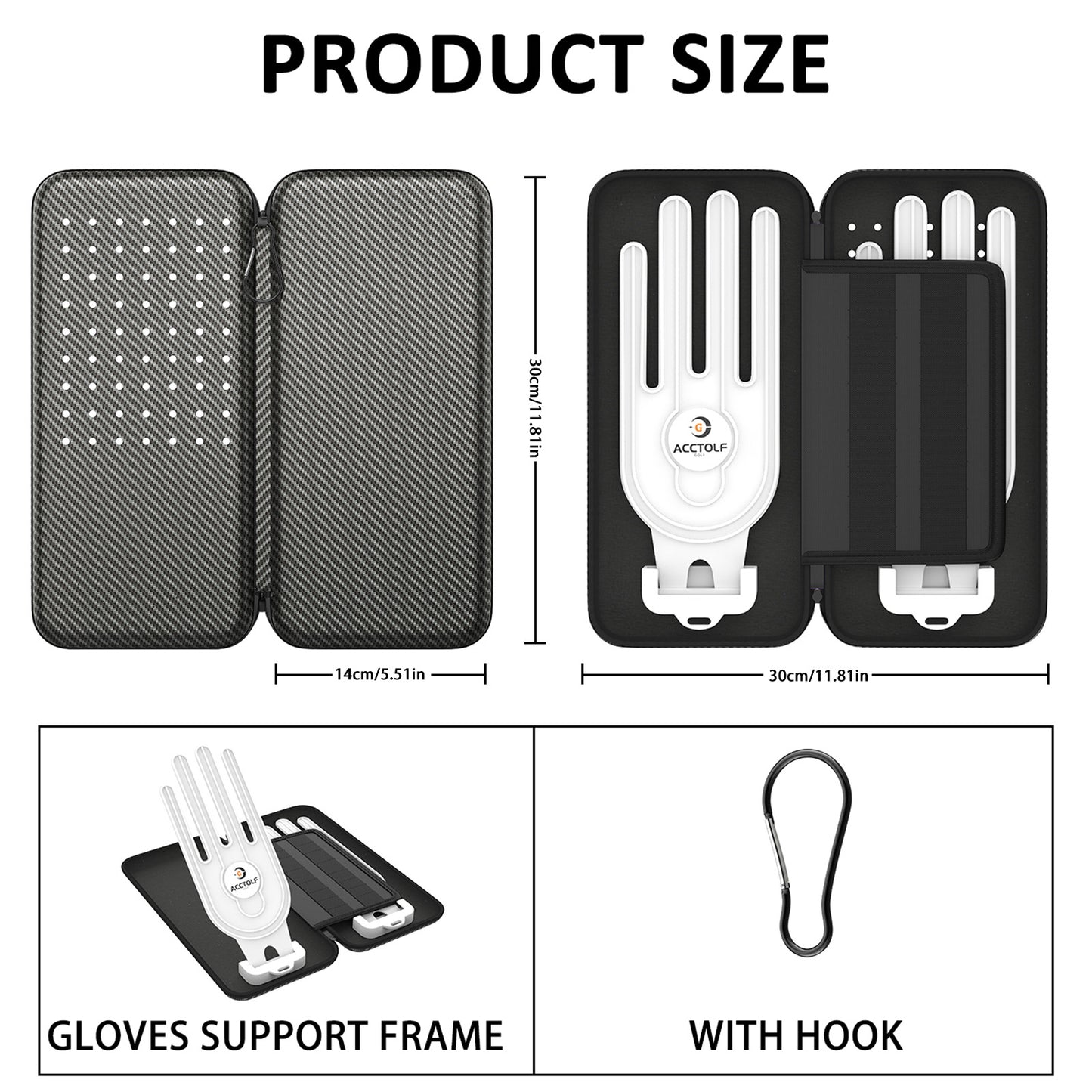Double Golf Glove Storage Case